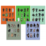 Bigfoot for Kids :Slade Delastrode's Relict Hominoid Sticker Pack -  FIVE PACK