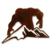 Bigfoot Metal Art :Bigfoot Mountain MAGNET - Bigfoot Gift