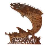 Oregon :Jumping Salmon w/ Oregon MAGNET