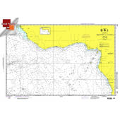 Miscellaneous International :NGA Chart 105: Freetown To Luanda, Approx. Size 21" x 31" (SMALL FORMAT WATERPROOF)