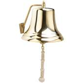 Navigation Tools :12" Brass Bell w/ White Monkey's Fist Lanyard #12000