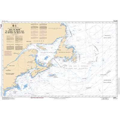 Atlantic Region Charts :CHS Chart 4001: Gulf of Maine to Strait of Belle Isle /au Detroit de Belle Isle