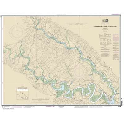 Atlantic Coast Charts :HISTORICAL NOAA Chart 12244: Pamunkey And Mattaponi Rivers