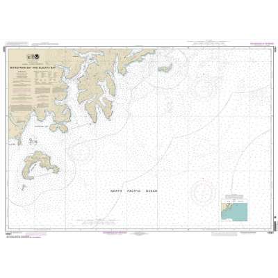 Alaska Charts :HISTORICAL NOAA Chart 16561: Mitrofania Bay And Kuiukta Bay