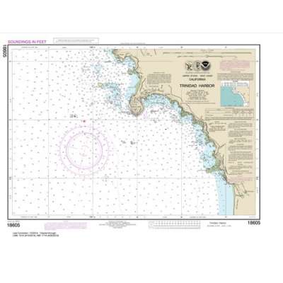 Pacific Coast Charts :HISTORICAL NOAA Chart 18605: Trinidad Harbor