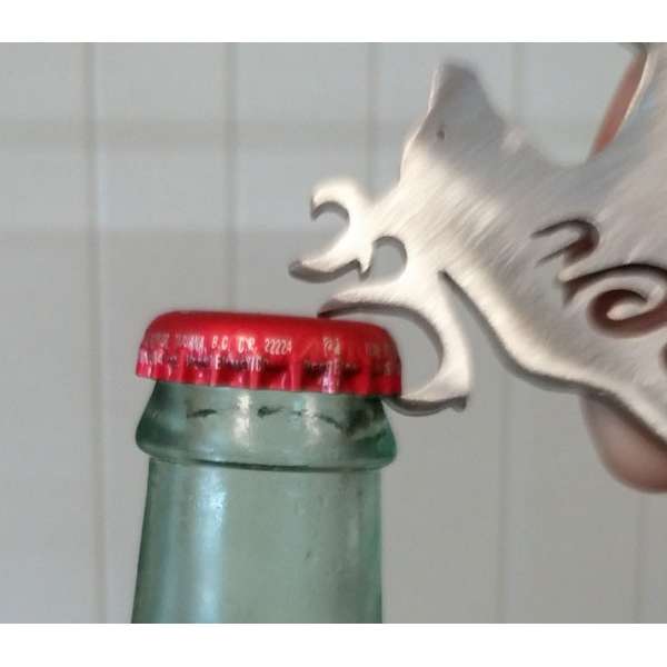 Key Ring Handmade HAMM'S SURF PATROL Bear Beer Can Bottle Cap Opener Key Chain