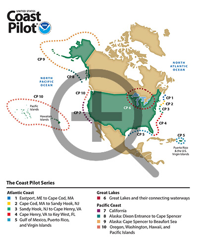 U.S. Coast Pilot coverage map