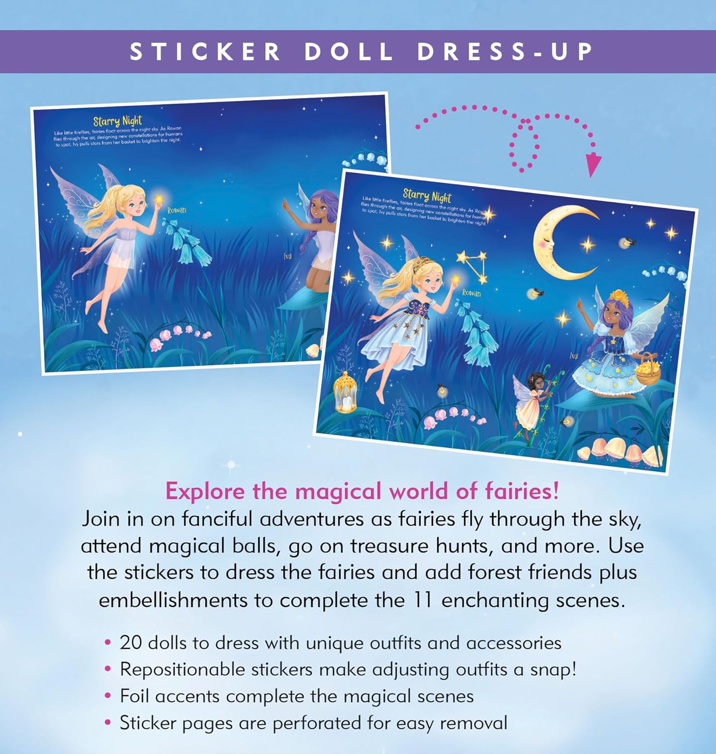 Fairies: Over 200 Sparkly Stickers & 20 Fairies & Elves to Dress! [Book]
