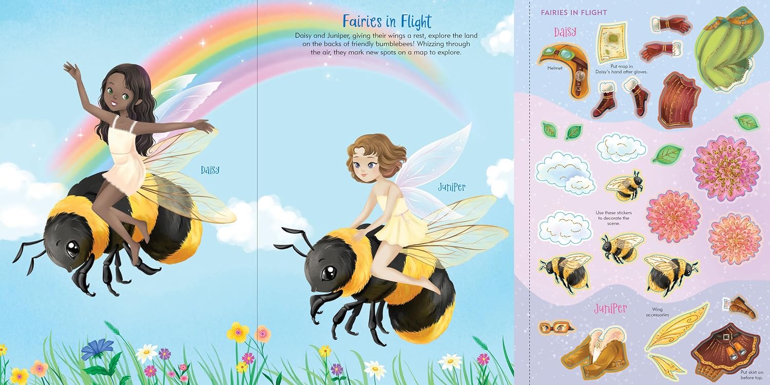 Fairies Sticker Doll Dress-Up - Book - Paracay