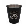 Bigfoot Believe Shield with USFS Department of Sasquatch - Stainless Steel Shot Glass - Paracay