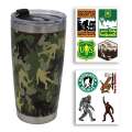 Squatch Metalworks - Green Camo - Stainless-Steel Tumbler with Lid - paracay