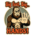 Big Feet Big Hands - Sticker - Paracay