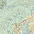 Close-up of the Alaska sectional chart showing airports and airspace