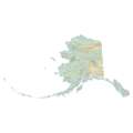 Alaska sectional chart wall map, decorative FAA chart, reference only