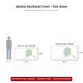Alaska sectional chart wall map size comparison