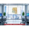 Arizona sectional chart wall map on an office wall