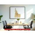 Idaho sectional chart wall map hanging in an office