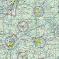 Close-up of the Illinois sectional chart showing airports and airspace