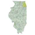 Illinois sectional chart wall map, decorative FAA chart, reference only