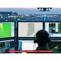 Indiana sectional chart wall map on a control tower screen