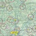 Close-up of the Iowa sectional chart showing airports and airspace