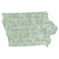 Iowa sectional chart wall map, decorative FAA chart, reference only
