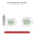Iowa sectional chart wall map size comparison