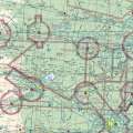 Close-up of the Kansas sectional chart showing airports and airspace