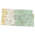 Kansas sectional chart wall map, decorative FAA chart, reference only