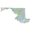 Maryland sectional chart wall map, decorative FAA chart, reference only
