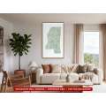 Mississippi sectional chart wall map hanging in a living room