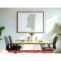 Mississippi sectional chart wall map hanging in an office