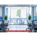 Mississippi sectional chart wall map on an office wall
