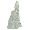 New Hampshire sectional chart wall map, decorative FAA chart, reference only