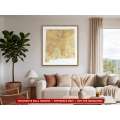 New Mexico sectional chart wall map hanging in a living room