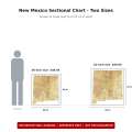 New Mexico sectional chart wall map size comparison