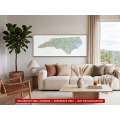 North Carolina sectional chart wall map hanging in a living room