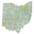 Ohio sectional chart wall map, decorative FAA chart, reference only