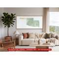 Oklahoma sectional chart wall map hanging in a living room