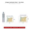 Oregon sectional chart wall map size comparison