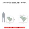 South Carolina sectional chart wall map size comparison
