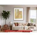Utah sectional chart wall map hanging in a living room