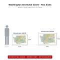 Washington sectional chart wall map size comparison