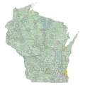 Wisconsin sectional chart wall map, decorative FAA chart, reference only