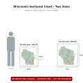 Wisconsin sectional chart wall map size comparison