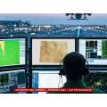 Wyoming sectional chart wall map on a control tower screen