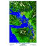 SEATTLE-VANCOUVER from Space ROLLED POSTER