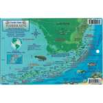Florida Keys Coral Reef Creatures & Dive Map LAMINATED CARD