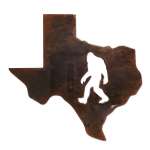Bigfoot Metal Art :Texas Bigfoot MAGNET - Bigfoot Gift