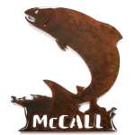 Customs & Named Metal Art :McCAll Jumping Fish MAGNET